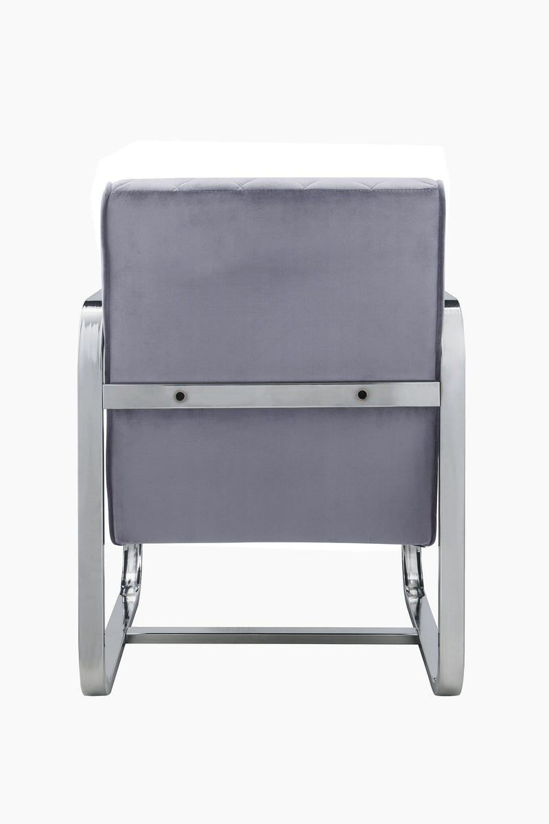 Chairs Grey Accent Chair - 24" X 31" X 34" Grey Accent Chair HomeRoots
