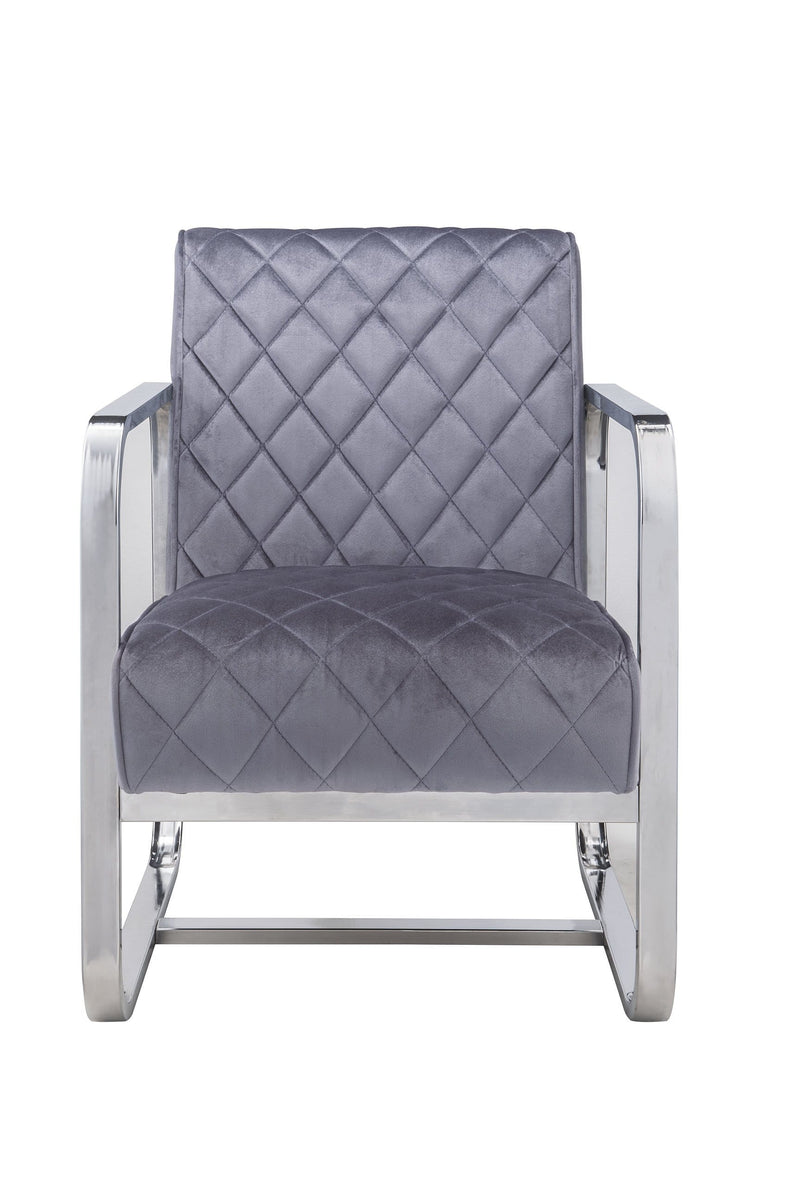 Chairs Grey Accent Chair - 24" X 31" X 34" Grey Accent Chair HomeRoots