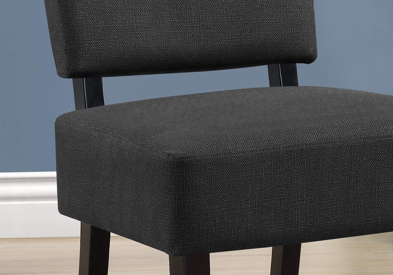 Chairs Grey Accent Chair - 27'.5" x 22'.75" x 31'.5" Dark Grey, Foam, Solid Wood, Polyester - Accent Chair HomeRoots
