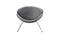 Chairs Grey Accent Chair - 28" Grey Leatherette and Metal Accent Chair HomeRoots