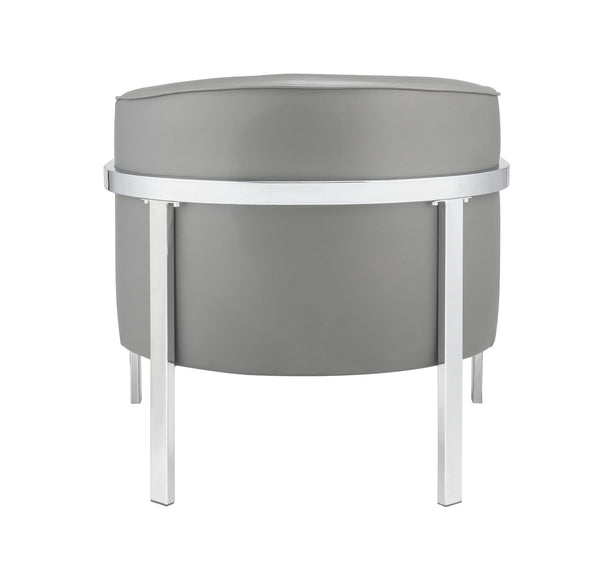 Chairs Grey Accent Chair - 31" X 32" X 29" Gray Edgy Accent Chair HomeRoots