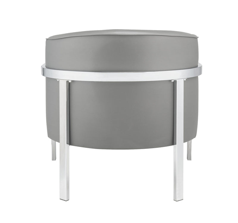 Chairs Grey Accent Chair - 31" X 32" X 29" Gray Edgy Accent Chair HomeRoots