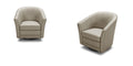 Chairs Grey Accent Chair - 33" Grey Eco-Leather, Foam, and Steel Accent Chair HomeRoots