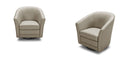 Chairs Grey Accent Chair - 33" Grey Eco-Leather, Foam, and Steel Accent Chair HomeRoots