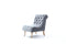 Chairs Grey Accent Chair - 36" Grey Foam, Wood, and Velour Tufted Accent Chair HomeRoots