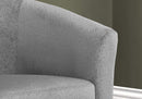 Chairs Grey Accent Chair - 45'.5" x 49" x 45'.5" Light Grey, Foam, Solid Wood, Polyester - 2pcs Accent Chair Set HomeRoots