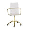 Chairs Home Office Chair - 20.52" X 22.01" X 39.49" Office Chair in Clear Acrylic with Gold Base HomeRoots