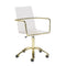 Chairs Home Office Chair - 20.52" X 22.01" X 39.49" Office Chair in Clear Acrylic with Gold Base HomeRoots