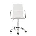 Chairs Home Office Chair - 20.52" X 22.01" X 39.49" Office Chair in Clear with Chromed Steel Base HomeRoots