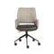 Chairs Home Office Chair - 21.26" X 25.60" X 37.21" Tilt Office Chair in Light Gray Fabric and Dark Gray Leatherette with Black Base HomeRoots