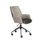 Home Office Chair - 21.26" X 25.60" X 37.21" Tilt Office Chair in Light Gray Fabric and Dark Gray Leatherette with Black Base