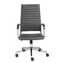 Chairs Home Office Chair - 22.25" X 27.01" X 45.28" High Back Office Chair in Gray HomeRoots