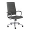 Chairs Home Office Chair - 22.25" X 27.01" X 45.28" High Back Office Chair in Gray HomeRoots