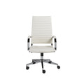 Chairs Home Office Chair - 22.25" X 27.01" X 45.28" High Back Office Chair in White HomeRoots