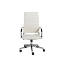 Chairs Home Office Chair - 22.25" X 27.01" X 45.28" High Back Office Chair in White HomeRoots