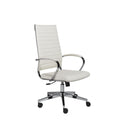 Chairs Home Office Chair - 22.25" X 27.01" X 45.28" High Back Office Chair in White HomeRoots
