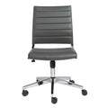 Chairs Home Office Chair - 22.76" X 26.26" X 38" Armless Low Back Office Chair in Gray HomeRoots