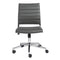 Chairs Home Office Chair - 22.76" X 26.26" X 38" Armless Low Back Office Chair in Gray HomeRoots