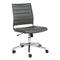 Chairs Home Office Chair - 22.76" X 26.26" X 38" Armless Low Back Office Chair in Gray HomeRoots