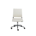 Chairs Home Office Chair - 22.76" X 26.26" X 38" Armless Low Back Office Chair in White HomeRoots