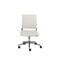 Chairs Home Office Chair - 22.76" X 26.26" X 38" Armless Low Back Office Chair in White HomeRoots