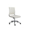 Chairs Home Office Chair - 22.76" X 26.26" X 38" Armless Low Back Office Chair in White HomeRoots