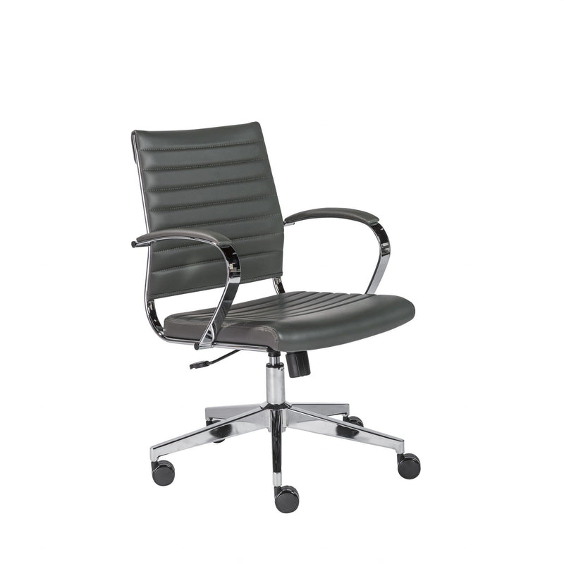 Chairs Home Office Chair - 22.76" X 26.26" X 38" Low Back Office Chair in Gray HomeRoots