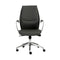 Chairs Home Office Chair - 25.50" X 27" X 42.75" Low Back Office Chair in Gray with Polished Aluminum Base HomeRoots