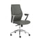 Chairs Home Office Chair - 25.50" X 27" X 42.75" Low Back Office Chair in Gray with Polished Aluminum Base HomeRoots