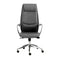 Chairs Home Office Chair - 25.50" X 27" X 50" High Back Office Chair in Gray with Polished Aluminum Base HomeRoots