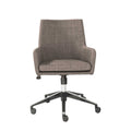Chairs Home Office Chair - 25.60" X 26.97" X 38.98" Office Chair in Dark Gray with Polished Aluminum Base HomeRoots