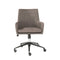 Chairs Home Office Chair - 25.60" X 26.97" X 38.98" Office Chair in Dark Gray with Polished Aluminum Base HomeRoots