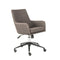 Chairs Home Office Chair - 25.60" X 26.97" X 38.98" Office Chair in Dark Gray with Polished Aluminum Base HomeRoots