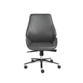 Chairs Home Office Chair - 26.75" X 26" X 40.75" Armless Low Back Office Chair in Gray with Chromed Aluminum Base HomeRoots