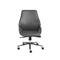 Chairs Home Office Chair - 26.75" X 26" X 40.75" Armless Low Back Office Chair in Gray with Chromed Aluminum Base HomeRoots