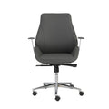 Chairs Home Office Chair - 26.75" X 26" X 40.75" Low Back Office Chair in Gray with Chromed Steel Base HomeRoots