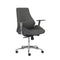 Chairs Home Office Chair - 26.75" X 26" X 40.75" Low Back Office Chair in Gray with Chromed Steel Base HomeRoots
