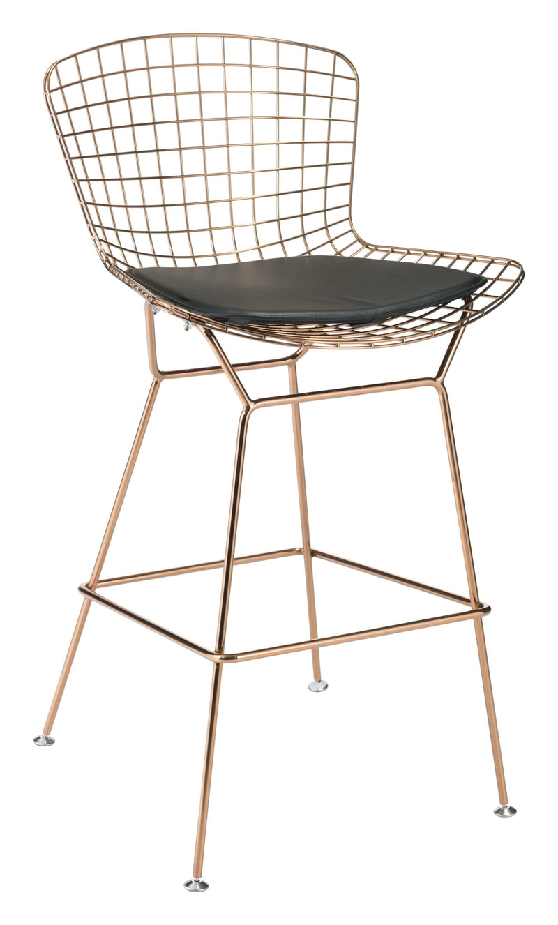 Chairs Leather Chair - 17" x 17" x 0.5" Black, Leatherette, Chair Cushion HomeRoots