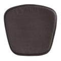 Chairs Leather Chair - 17" X 17" X 0.5" Espresso Leatherette Wire Mesh Cushion Chair HomeRoots