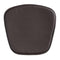 Chairs Leather Chair - 17" X 17" X 0.5" Espresso Leatherette Wire Mesh Cushion Chair HomeRoots