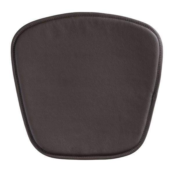 Chairs Leather Chair - 17" X 17" X 0.5" Espresso Leatherette Wire Mesh Cushion Chair HomeRoots