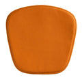 Chairs Leather Chair - 17" X 17" X 0.5" Orange Leatherette Wire Mesh Cushion Chair HomeRoots