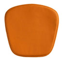 Chairs Leather Chair - 17" X 17" X 0.5" Orange Leatherette Wire Mesh Cushion Chair HomeRoots
