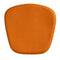Chairs Leather Chair - 17" X 17" X 0.5" Orange Leatherette Wire Mesh Cushion Chair HomeRoots