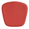 Chairs Leather Chair - 17" X 17" X 0.5" Red Leatherette Wire Mesh Chair Cushion HomeRoots