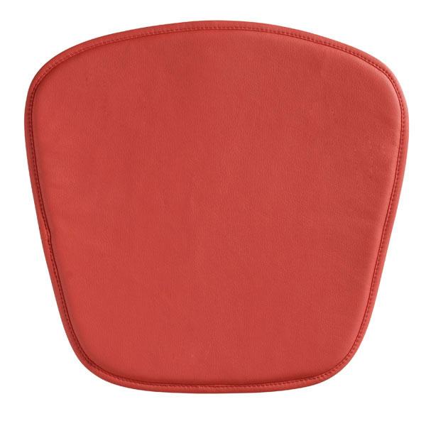 Chairs Leather Chair - 17" X 17" X 0.5" Red Leatherette Wire Mesh Chair Cushion HomeRoots