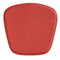 Chairs Leather Chair - 17" X 17" X 0.5" Red Leatherette Wire Mesh Chair Cushion HomeRoots