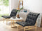 Chairs Leather Chair - 24.4" X 31.5" X 29.5" Black And Gold Leatherette Chair HomeRoots