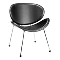 Chairs Leather Chair - 24" X 25" X 29" 2 Pcs Black Leatherette Chair HomeRoots