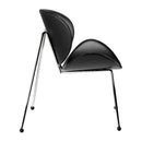 Chairs Leather Chair - 24" X 25" X 29" 2 Pcs Black Leatherette Chair HomeRoots